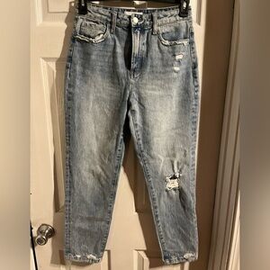 Vervet‎ Rise Waist Distressed Jeans Women’s Size 27 Denim Cropped 100% Cotton